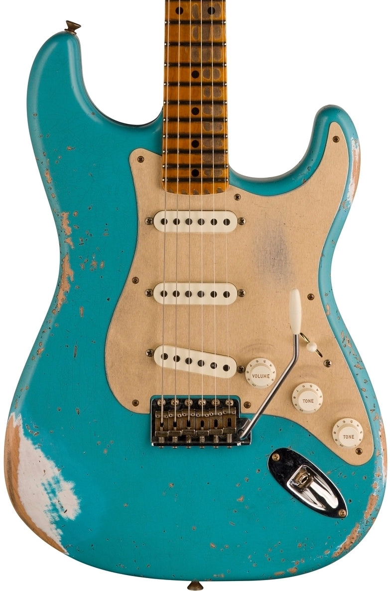 Fender Custom Shop LTD '58 Stratocaster Heavy Relic, Super Faded Aged Taos  Turquoise