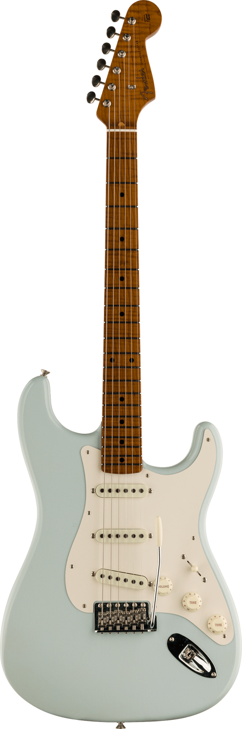 Sonic blue strat best sale roasted maple neck