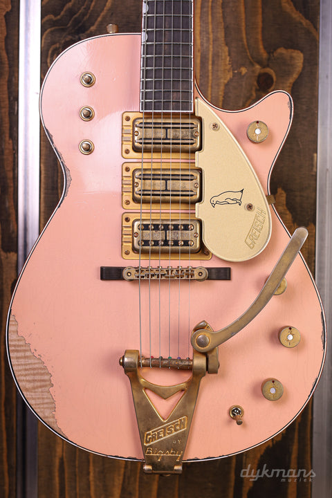 Gretsch Custom Shop 1959 White Penguin Faded Shell Pink Super Heavy Relic by Master Builder Gonzalo Madrigal