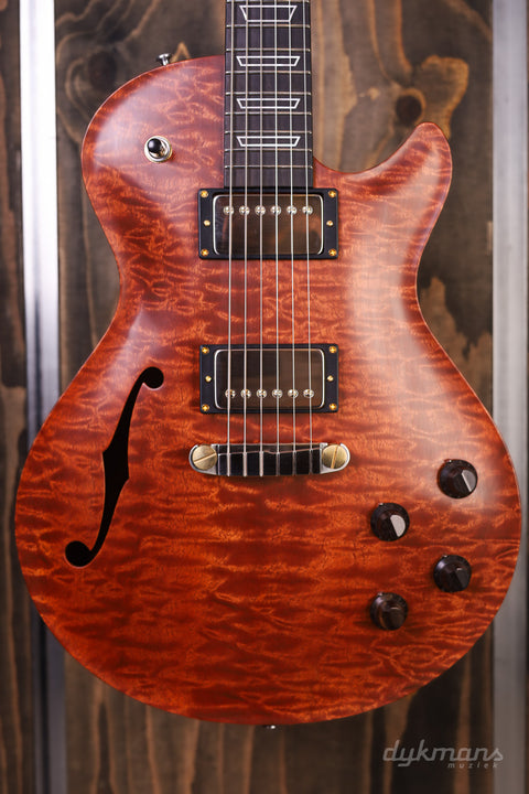 Patrick James Eggle Macon Single Cut Semi-Hollow Quilted Sapele