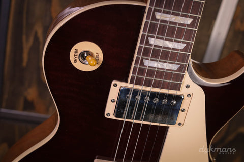 Gibson Les Paul Standard 50s Figured Top Translucent Custom Color Series Oxblood 