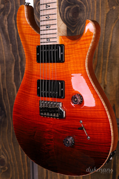 PRS Wood Library Custom 24 Fire Red To Gray Black Fade (Limited)