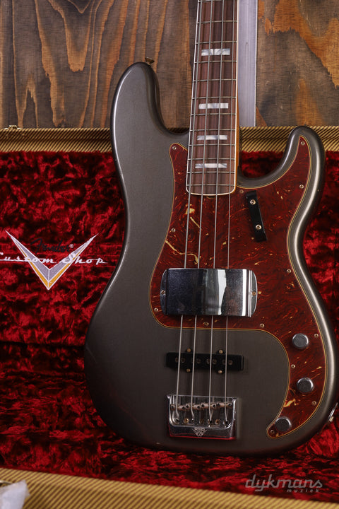 Fender Custom Shop Limited Edition P-Bass Special Journeyman Relic Charcoal Frost Metallic