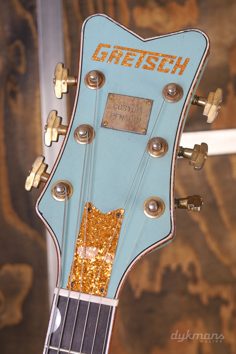 Gretsch Custom Shop 1959 White Penguin Faded Daphne Blue Heavy Relic