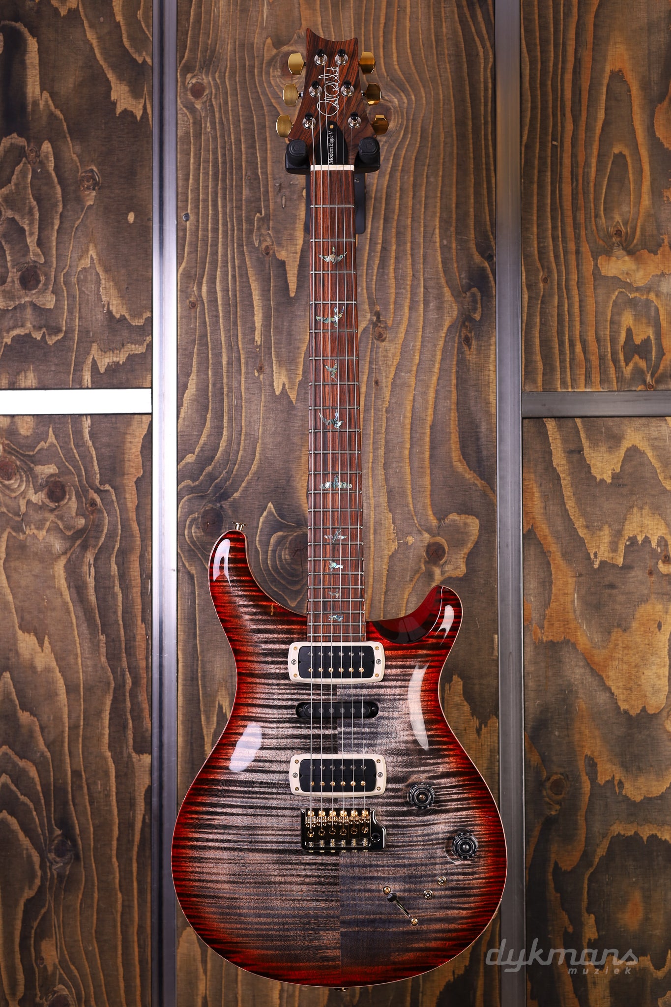 PRS Wood Library Modern Eagle V Charcoal Cherry Burst