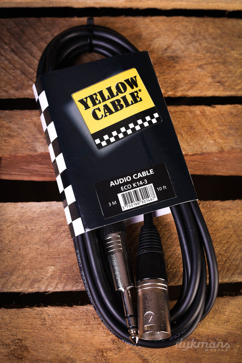 Yellow Cable K14-3 TRS Jack to XLR Male