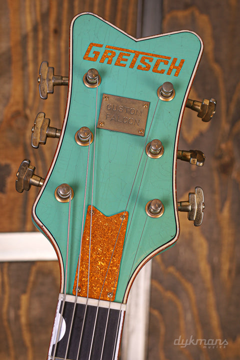 Gretsch Custom Shop 1959 White Falcon Sea Foam Green Heavy Relic