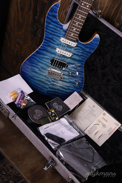 Patrick James Eggle 96 HSS Quilted Island Blue Burst