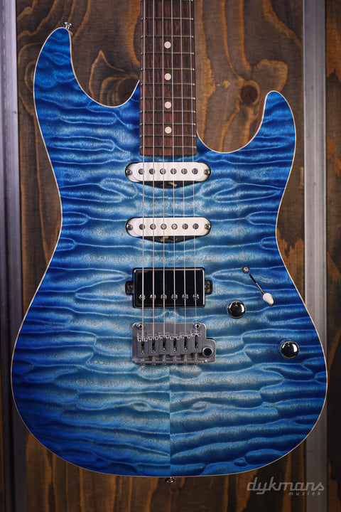 Patrick James Eggle 96 HSS Quilted Island Blue Burst