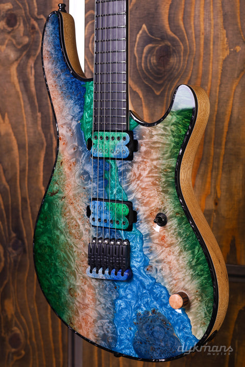 Mayones Regius 6 Buckeye Burl Master Grade Custom Color PRE-ORDER