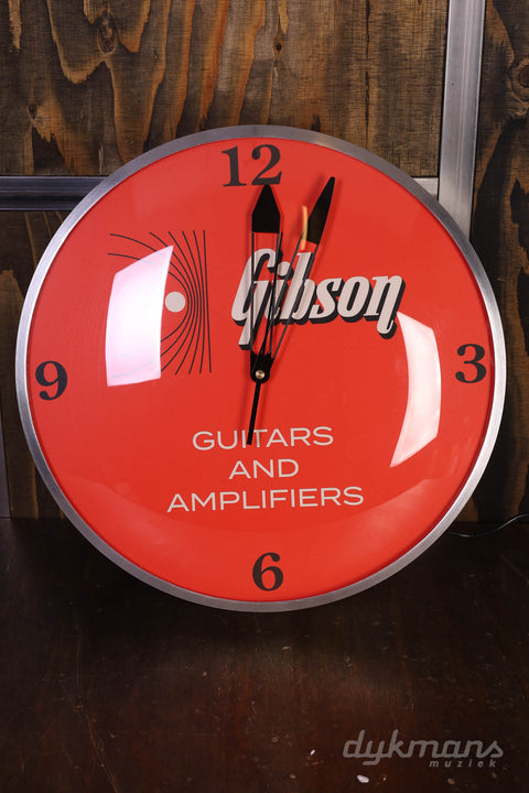 Gibson Vintage Lighted Wall Clock, Kalamazoo Orange